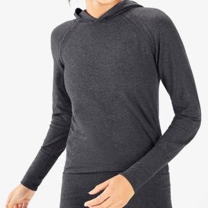 Fabletics Anna Seamless Long-Sleeve Hoodie Mesh Gray